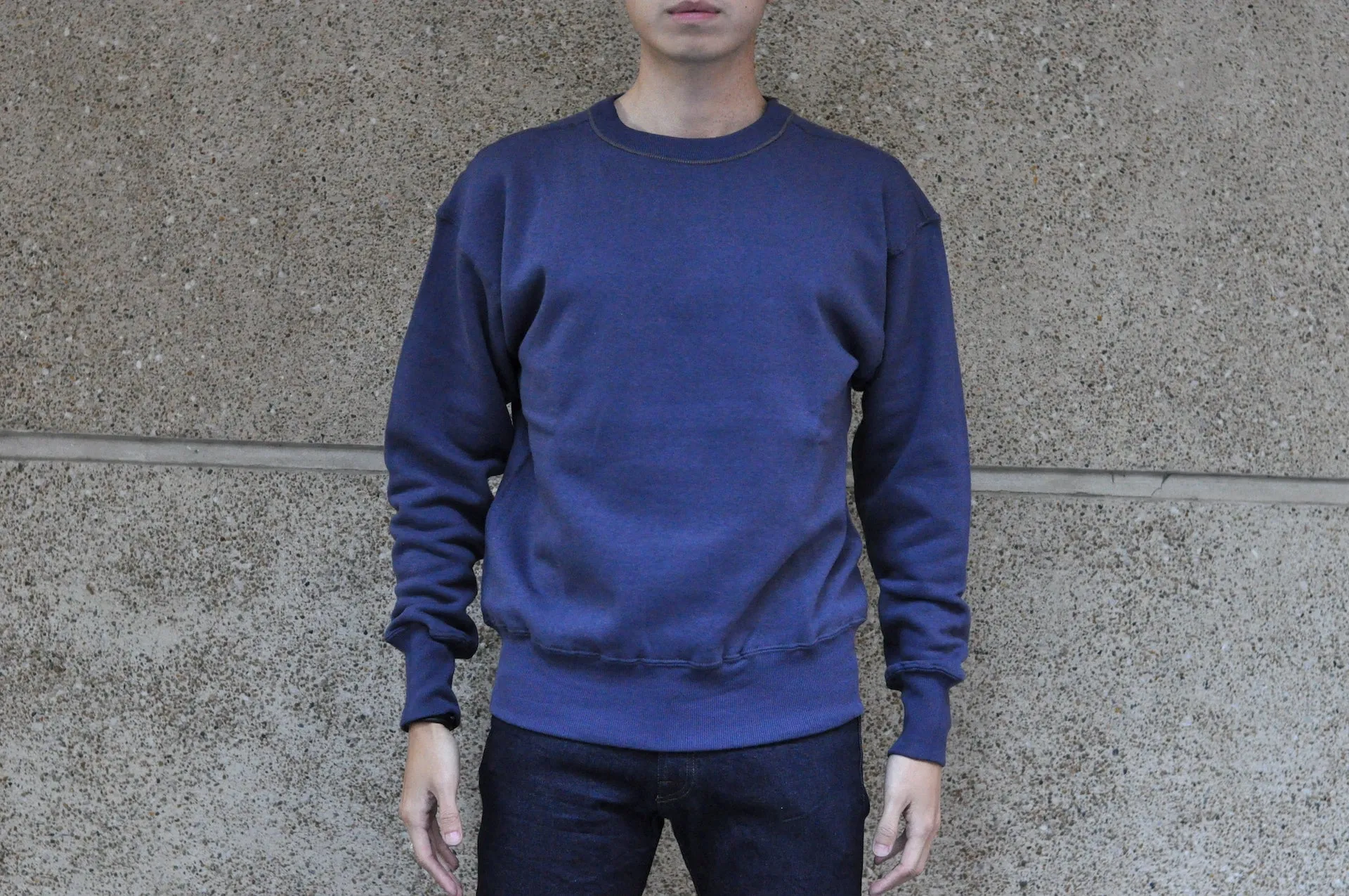 John Gluckow X Warehouse Co. 10oz Loopwheeled Classic Sweatshirt (Navy)