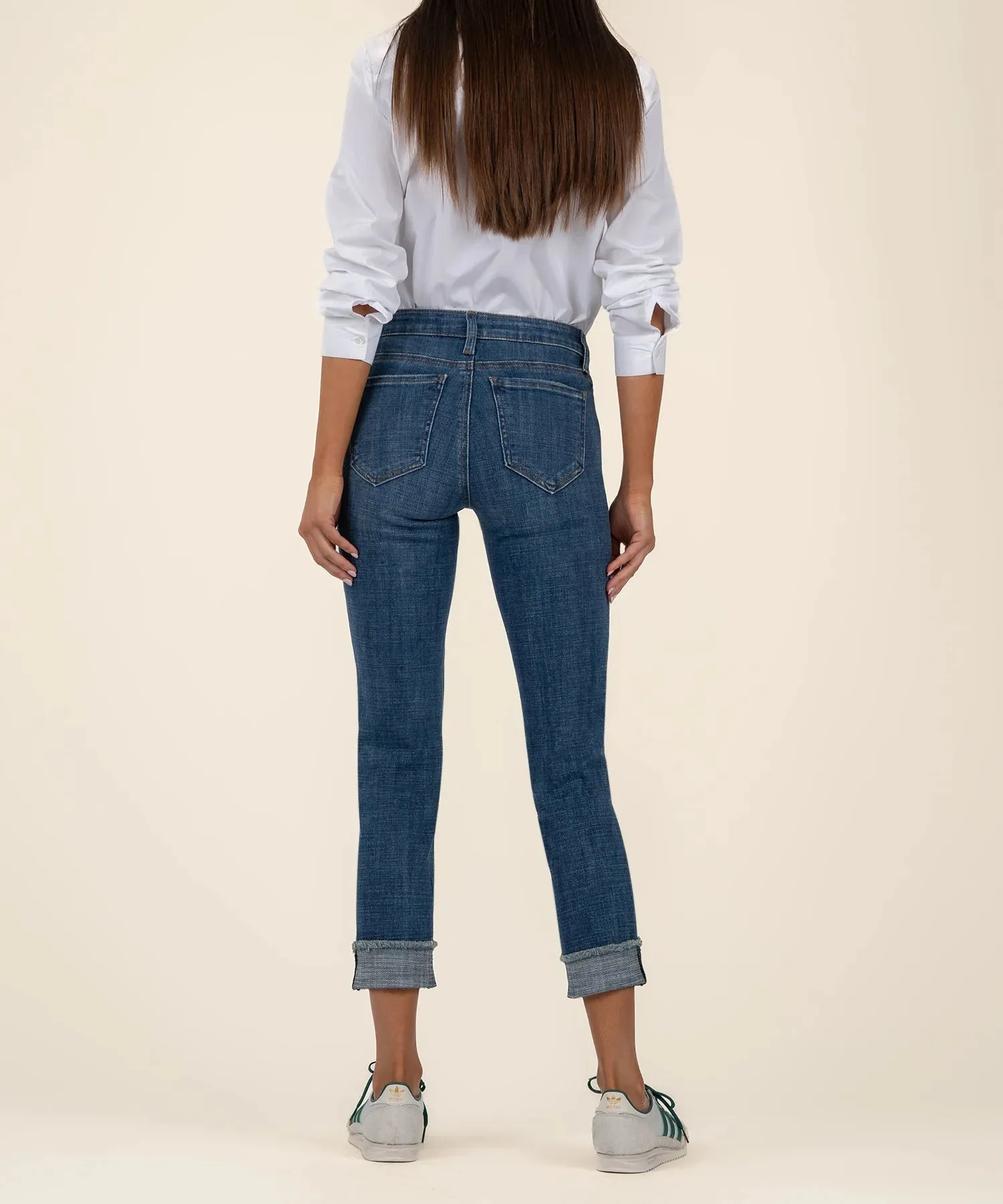 Kut From The Kloth Amy Mid Rise Crop Straight Leg