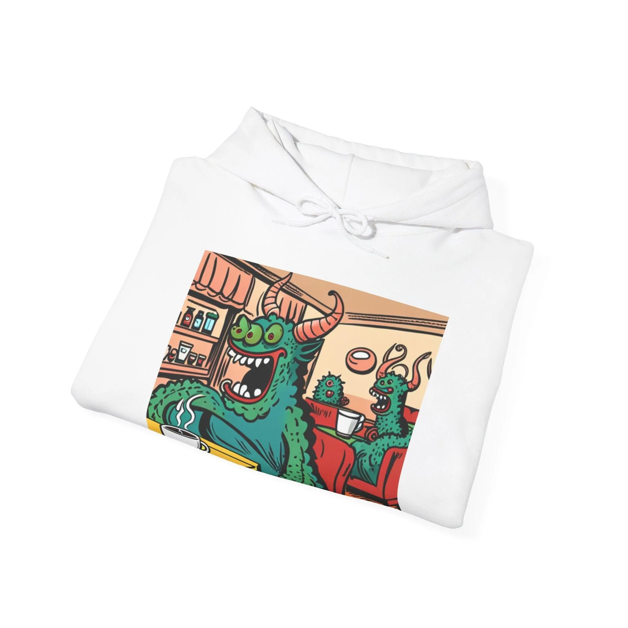 Lizard Vigilante Premium Coffee Monsters Unisex Heavy Blend™ Hooded Sweatshirt
