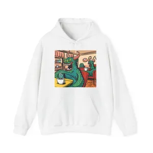 Lizard Vigilante Premium Coffee Monsters Unisex Heavy Blend™ Hooded Sweatshirt