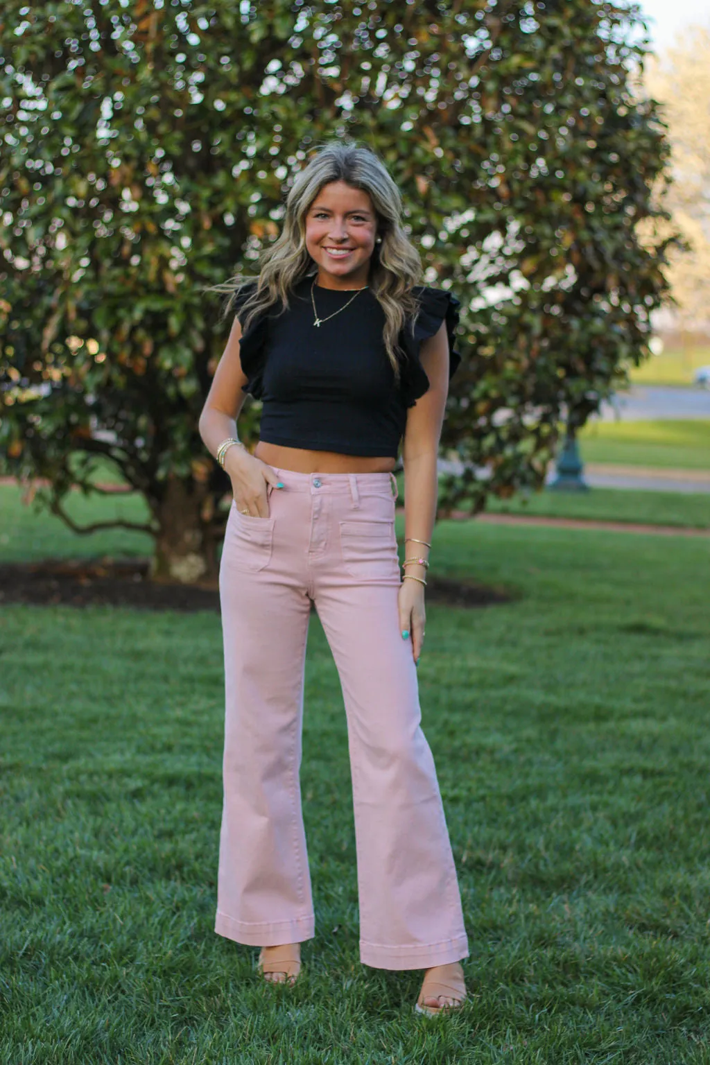 Luna High Rise Wide Leg Jean(Two Colors)