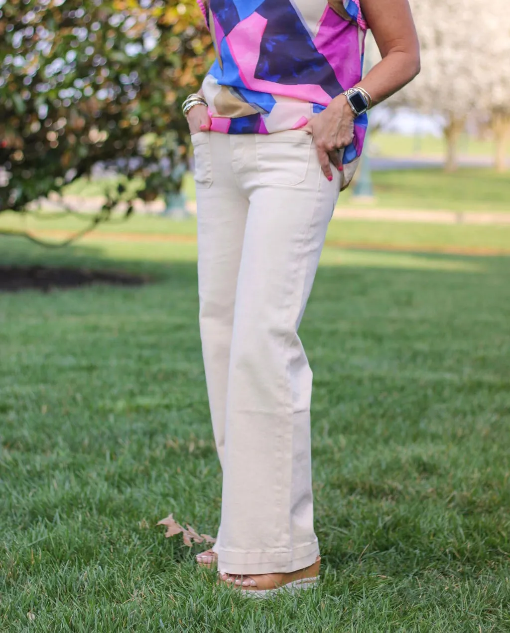 Luna High Rise Wide Leg Jean(Two Colors)