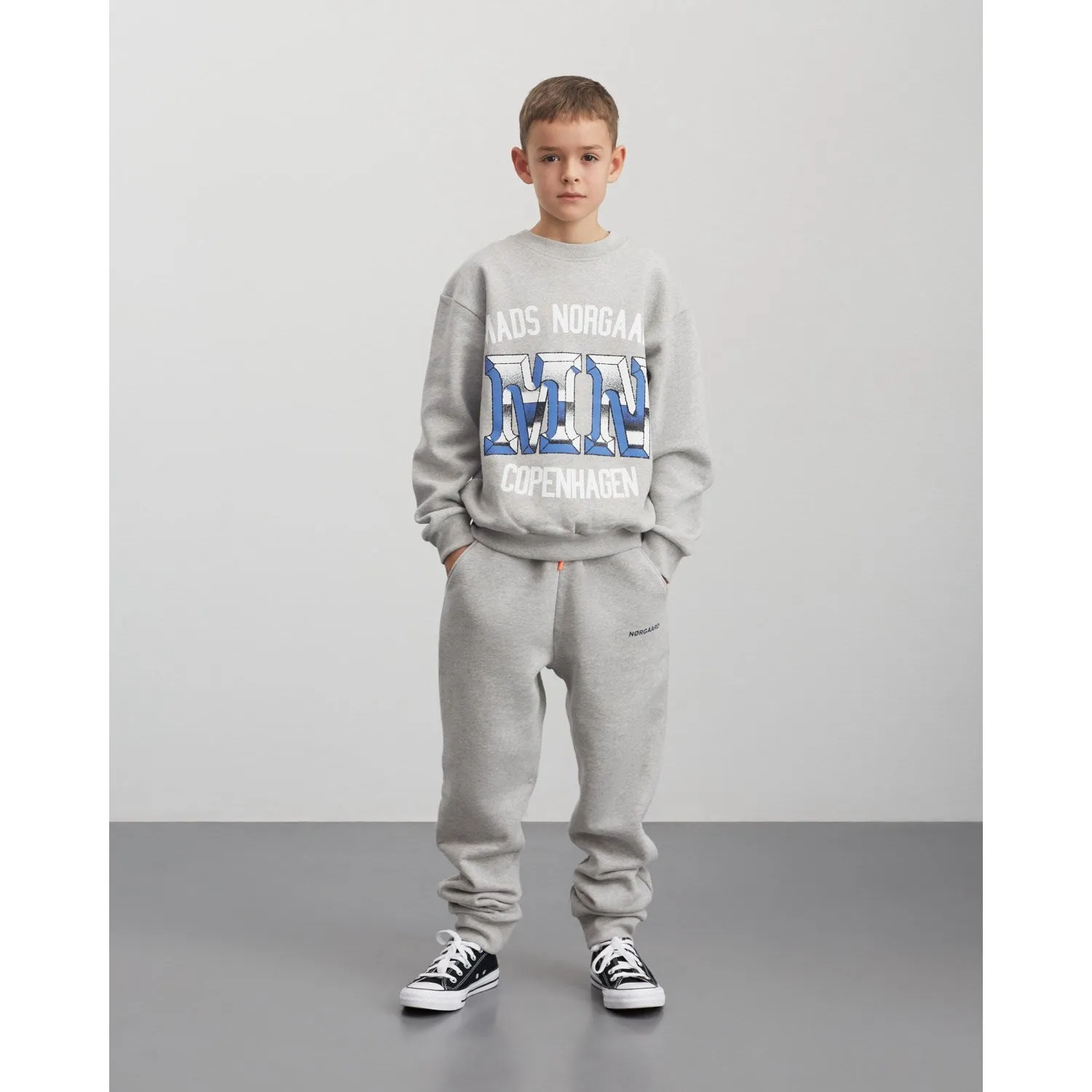 Mads Nørgaard Light Grey Melange Organic Sweat Poro Pants