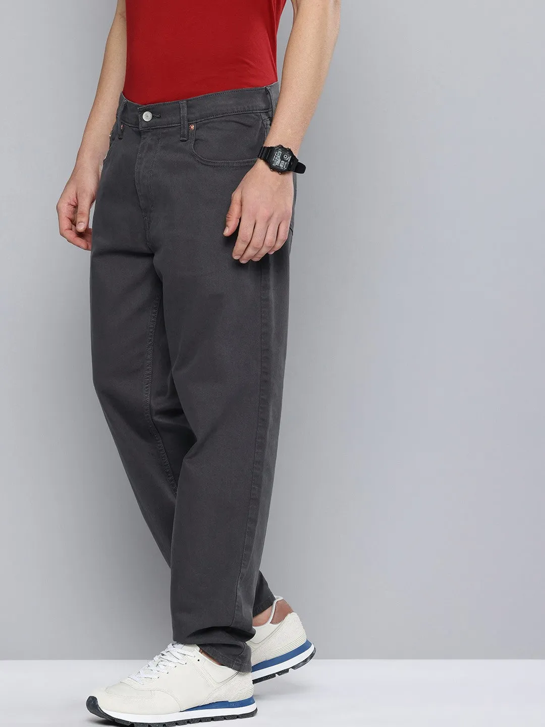 Men's 550'92 Grey Relaxed Fit Mid Rise Jeans