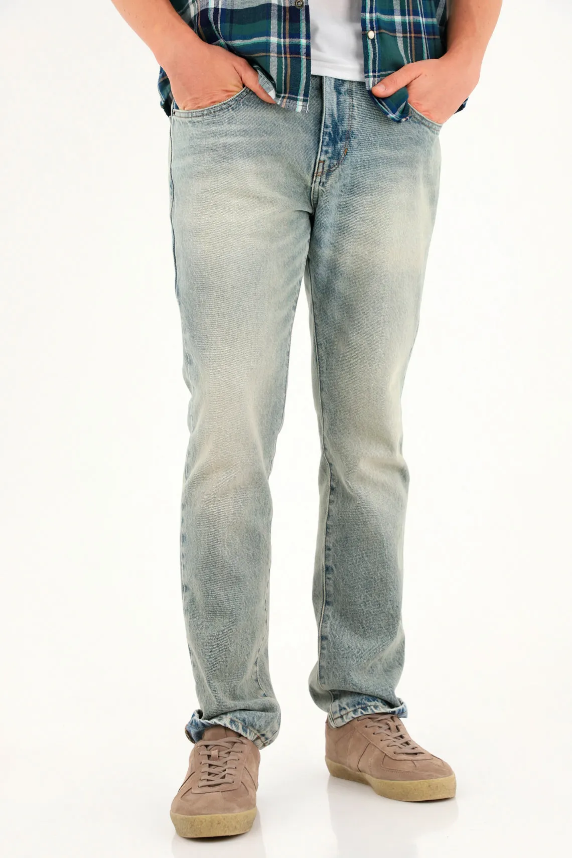 Men's Light Blue Classic Five-Pocket Jeans