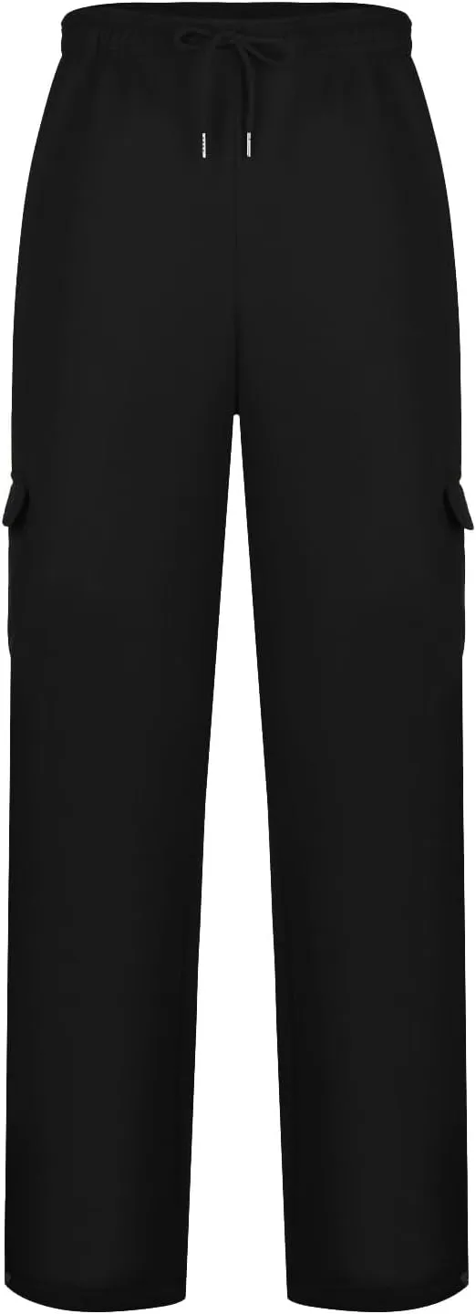 Mens Sweatpants Joggers Pants Man Sweat Pants for Men Straight Leg Lounge Fleece Cotton Pants with Pockets Men Cargo