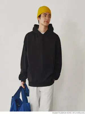 Men's Vintage Solid Color Loose Breathable Pullovers Pocket Hoodies