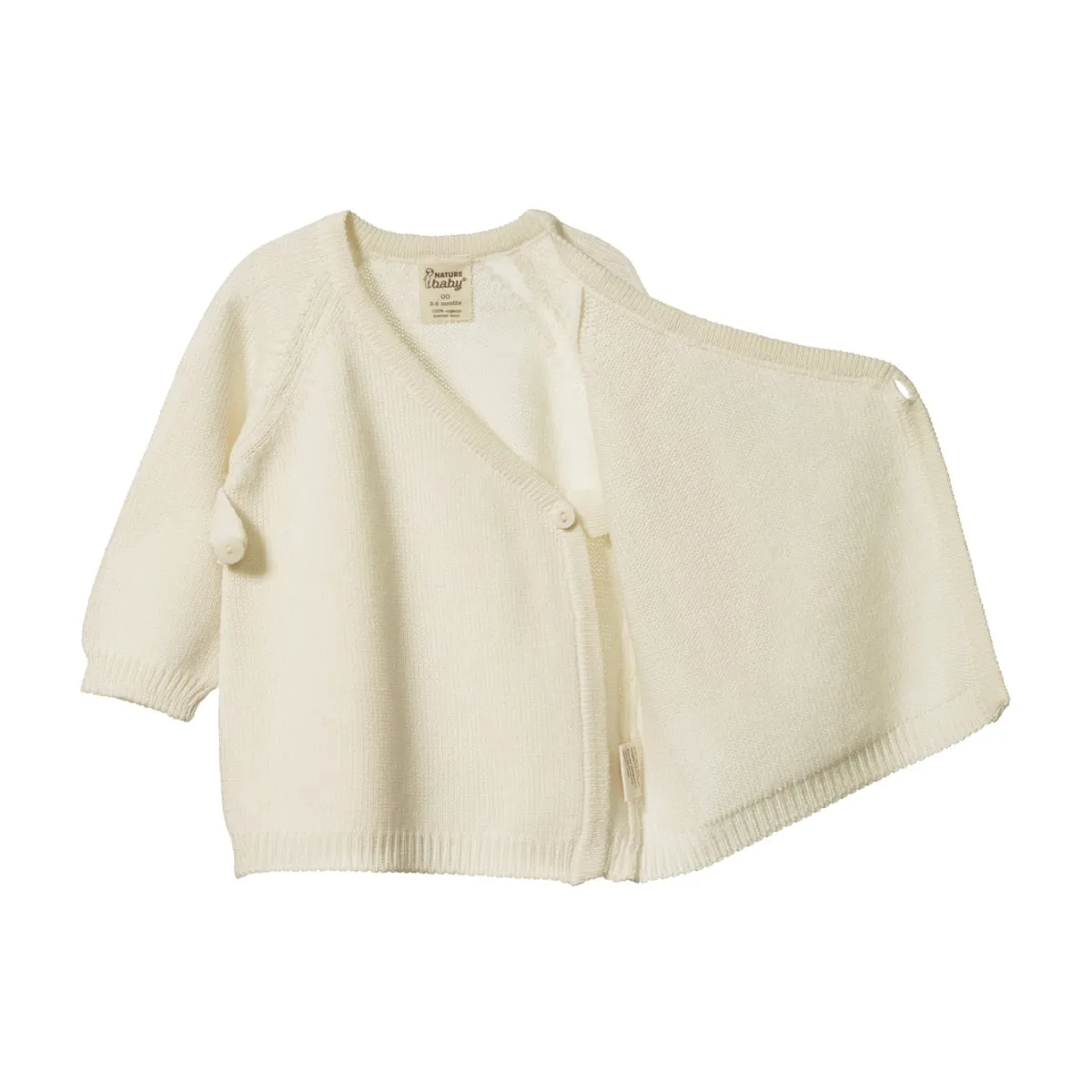 Merino knit kimono jacket - NATURAL
