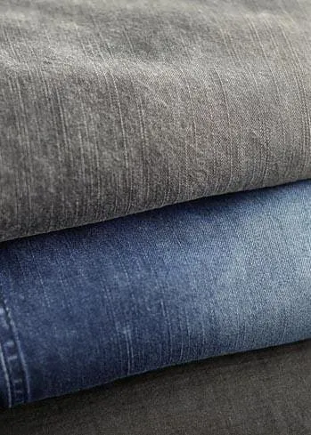Modern Spring Wide Leg Pants Trendy Plus Size Denim Gray Sewing Elastic Waist Pockets Jeans