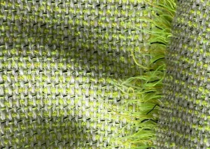 Moschino Neon Kiwi Lime Cotton Blend Bouclé Suiting (Made in Italy)