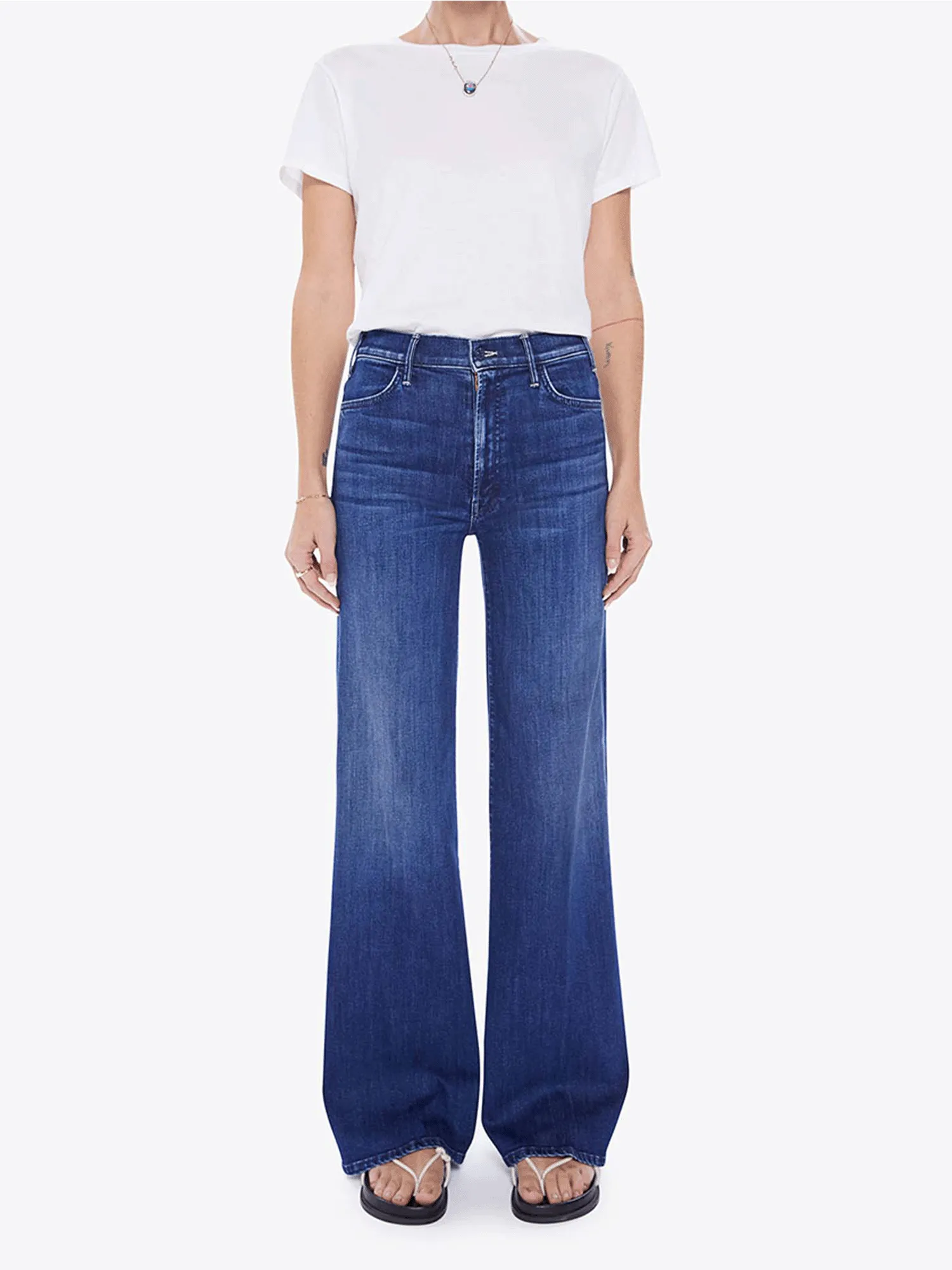 Mother The Hustler Roller Sneak Jeans