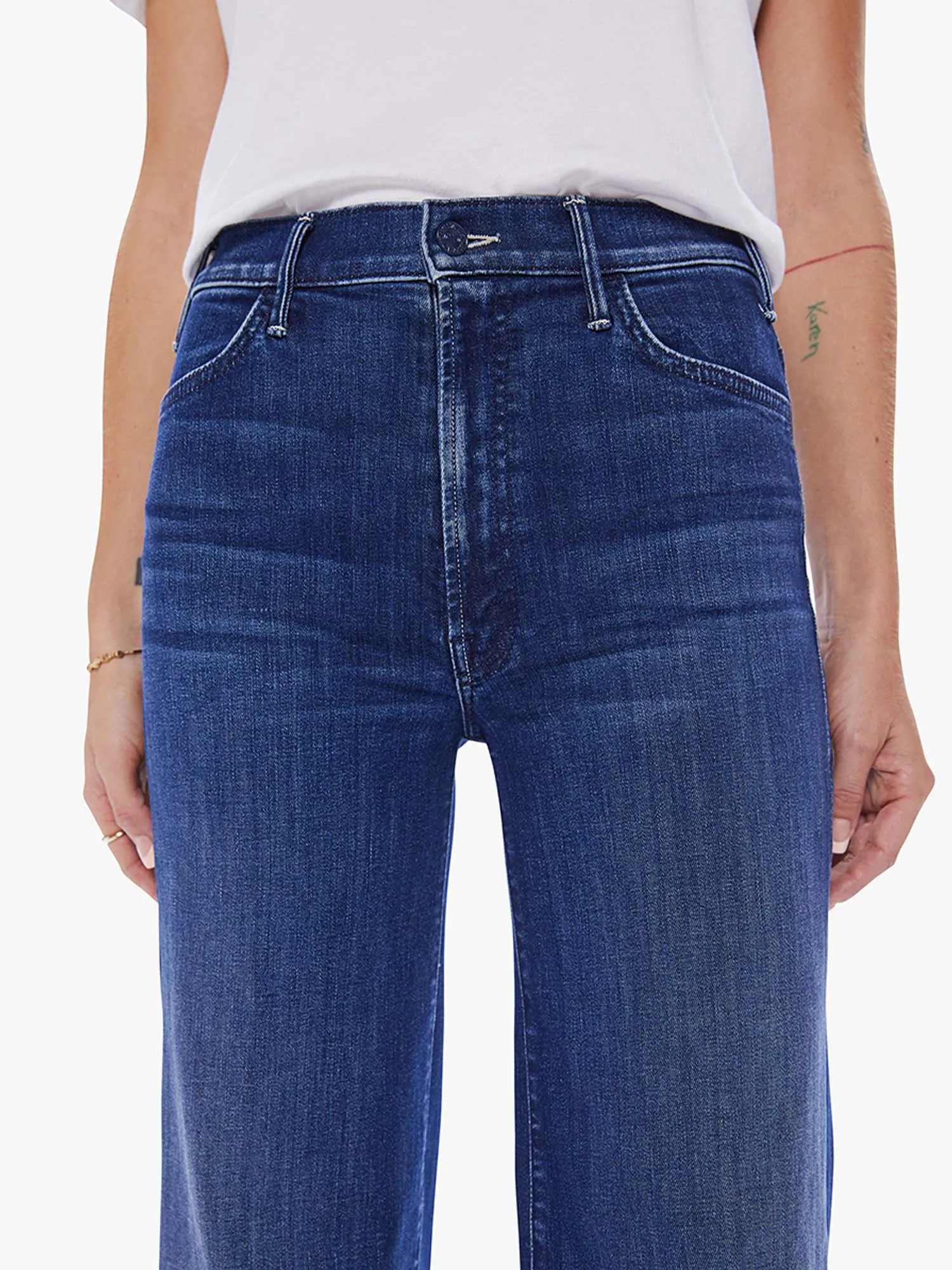 Mother The Hustler Roller Sneak Jeans