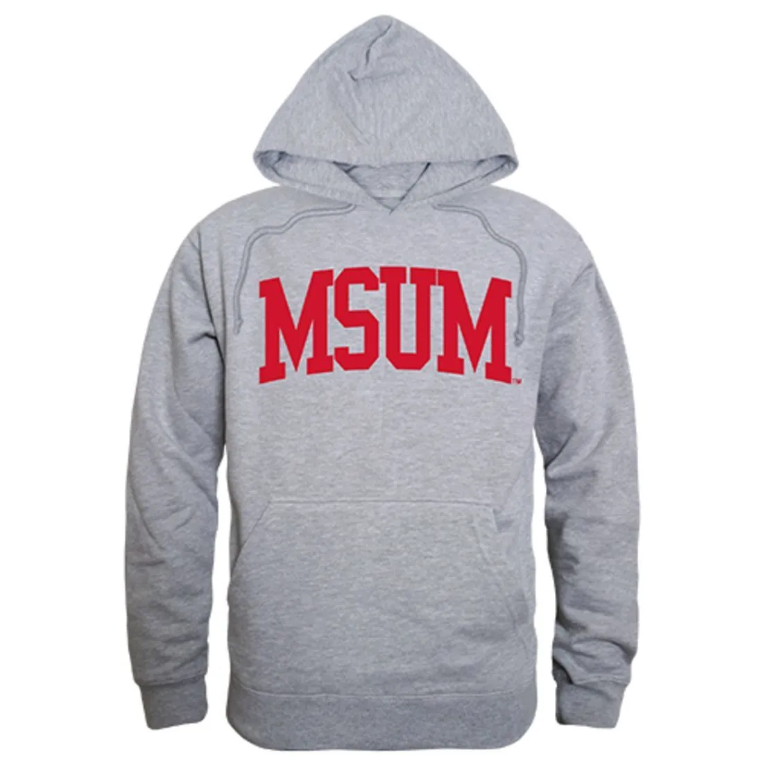 MSUM Minnesota State University Moorhead Game Day Hoodie Sweatshirt Heather Grey