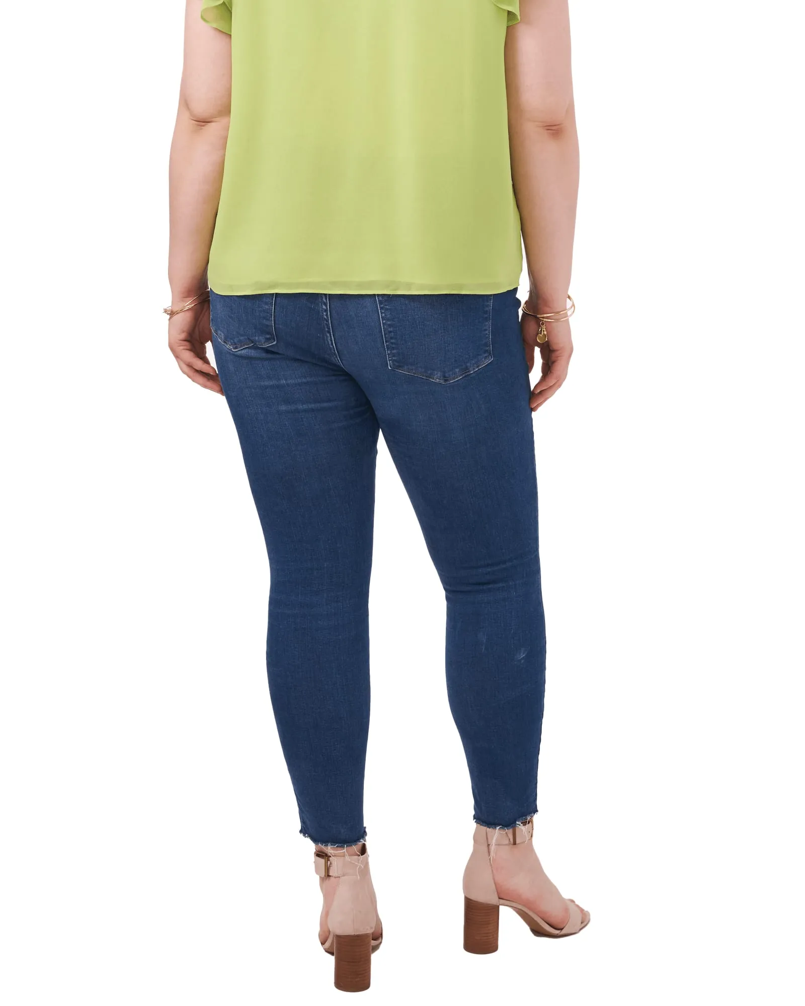 Nora Flutter Sleeve Blouse | FRESH LIME-347