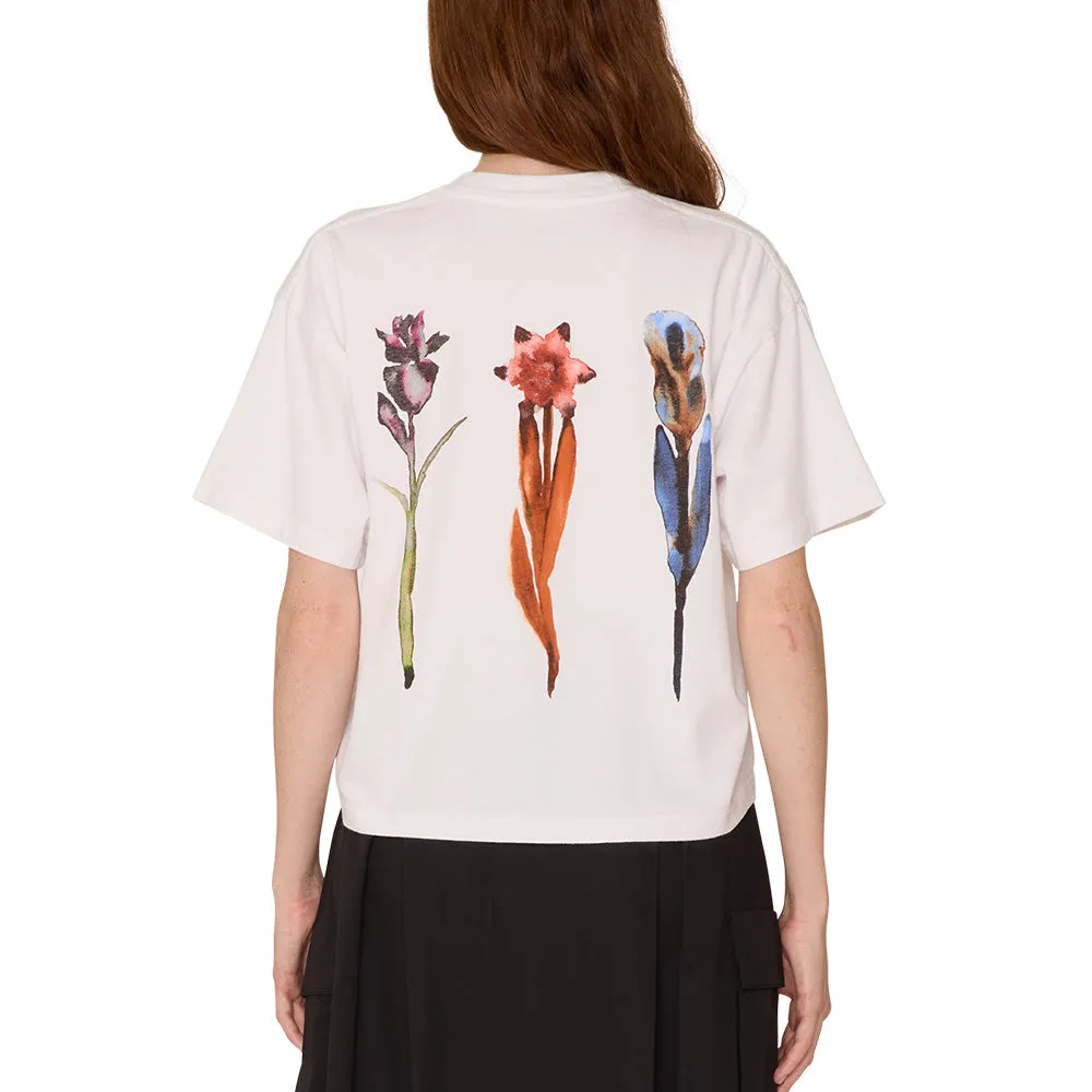 OBEY WATER COLOR FLOWER RAEGAN TEE // WHITE