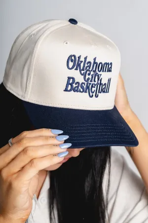 Oklahoma City basketball book mania hat natural/navy