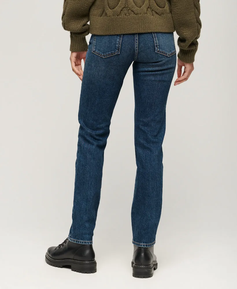 Organic Cotton Mid Rise Slim Jeans - Valley Blue