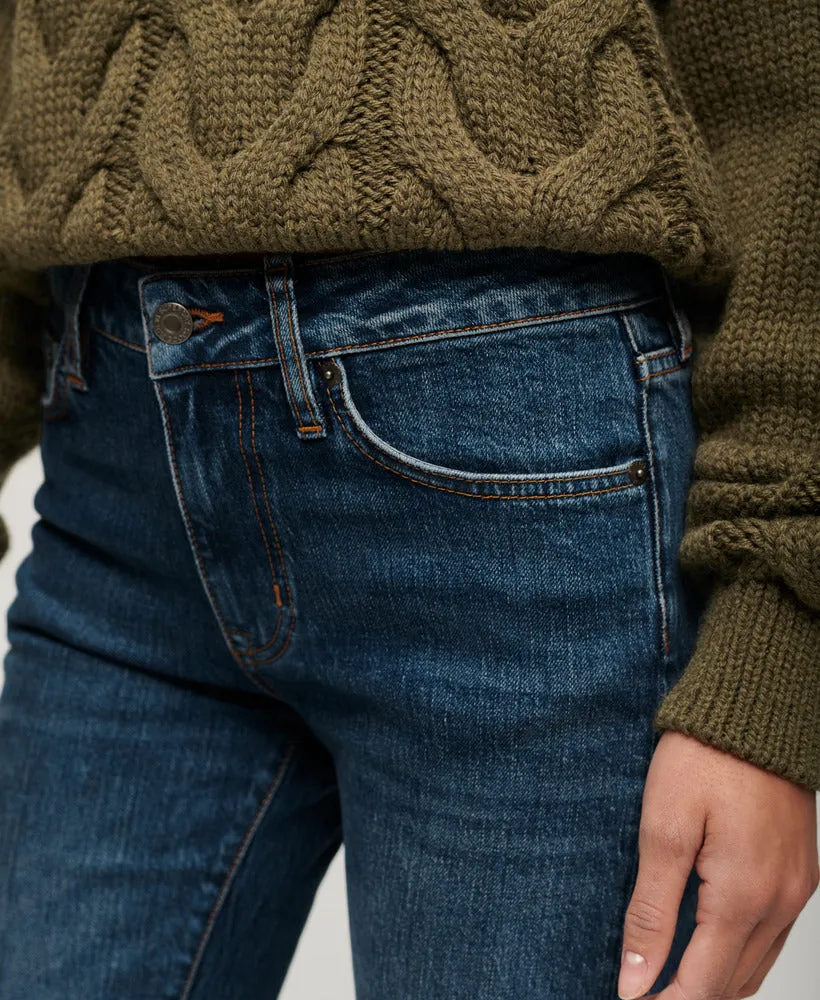 Organic Cotton Mid Rise Slim Jeans - Valley Blue