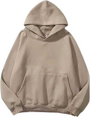 Oversized Hoodie Sweatshirt for Women Long Sleeve Solid Colors Hooded Pullover Tops Fall Fashion Outfit with Pocket