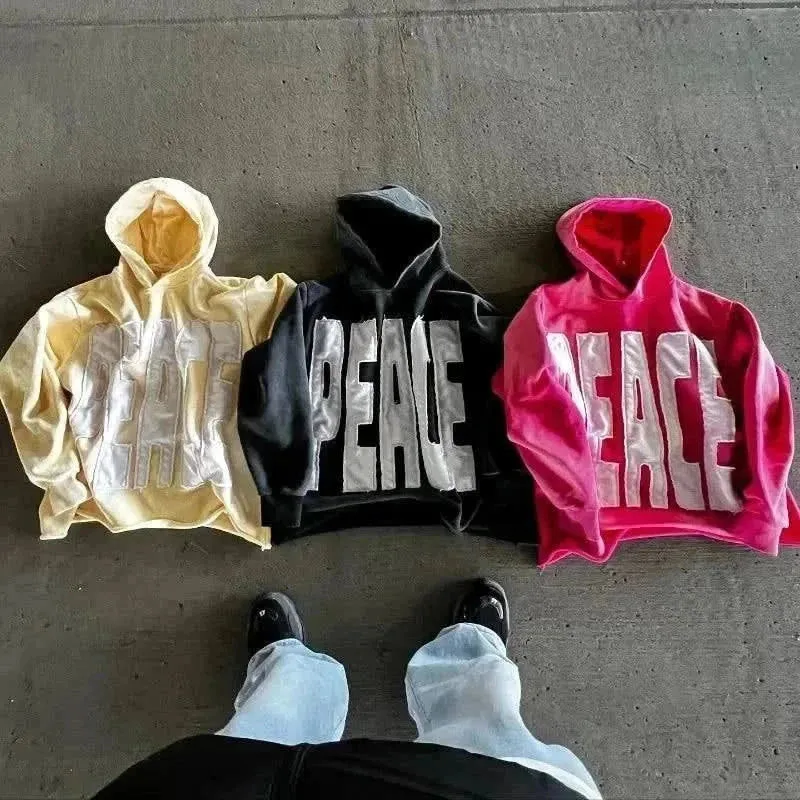 Peace Sign Hoodie | Unisex Loose Style