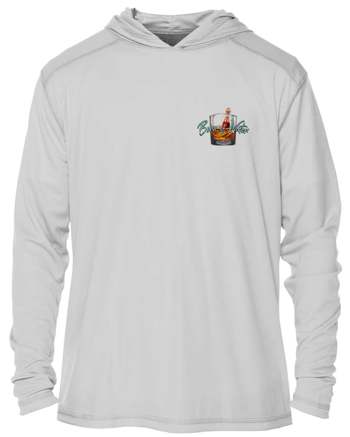 Red Decks, Burnt Necks Spearfishing UV Hoodie: Mens