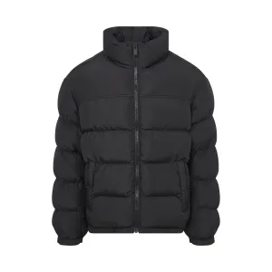 Regular Ex-Ray Nylon Puffer Jacket in Black