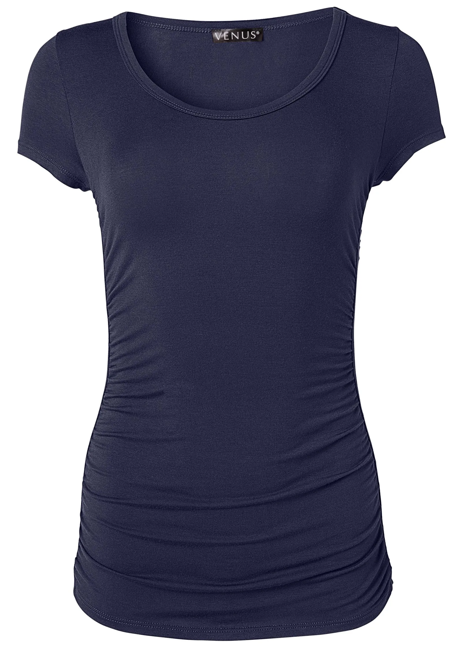 Ruched Detail Top - Navy