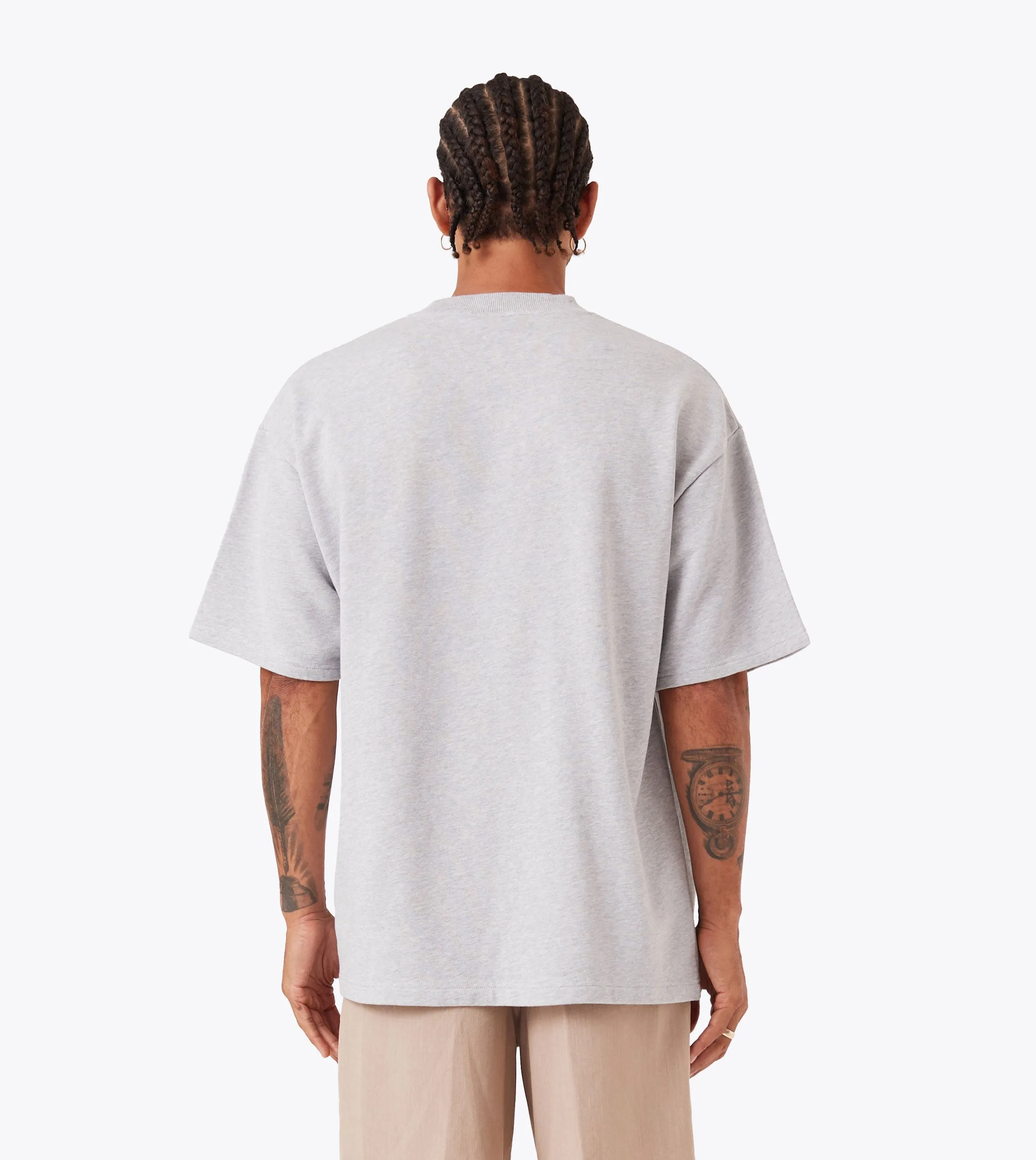 Rugger Fleece Tee Grey Marle