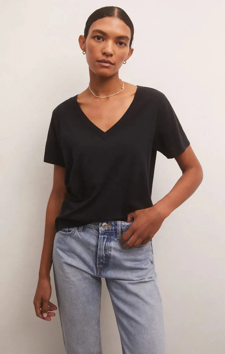 Sale Girlfriend V-Neck Tee Black