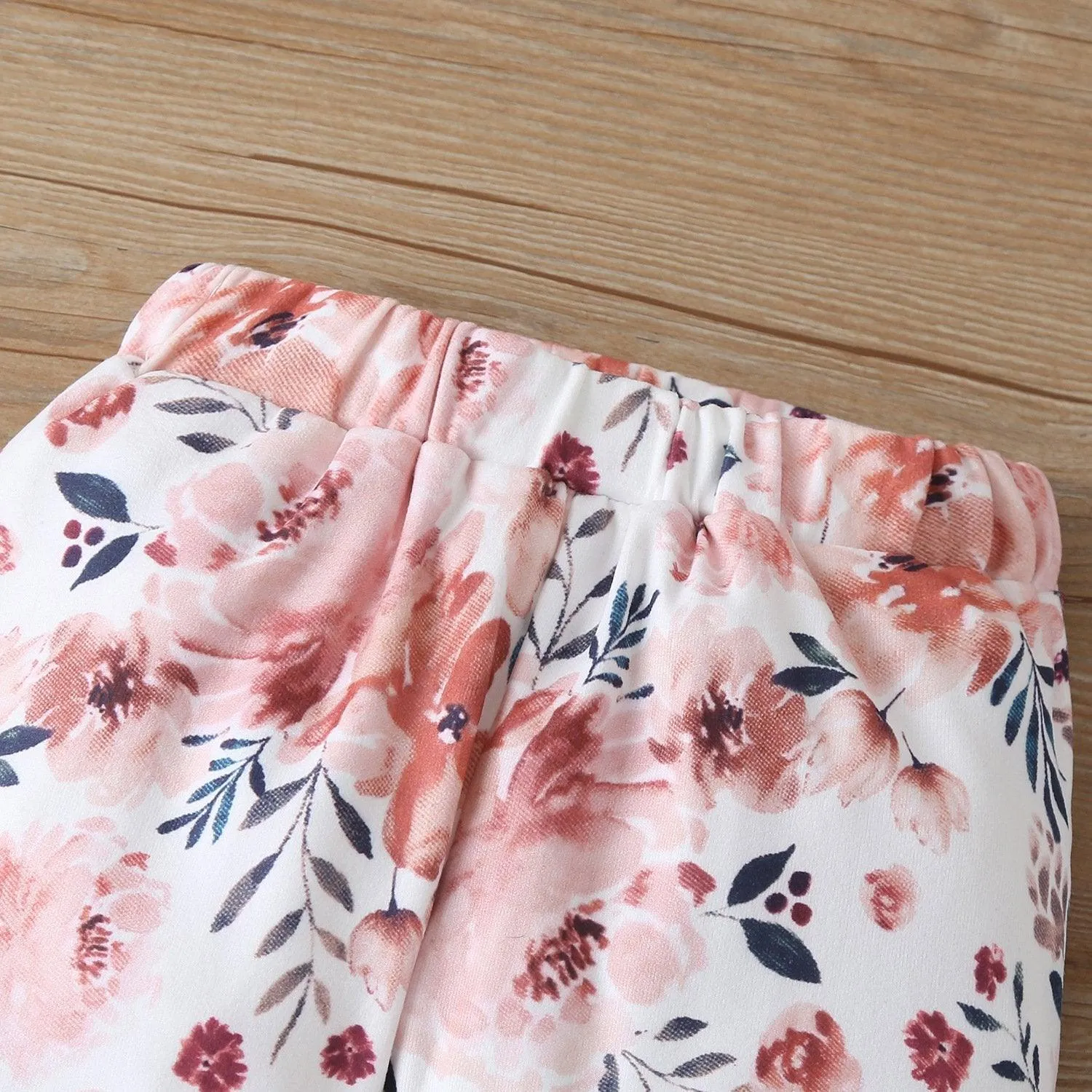 Shattered flowers Baby Girls Long Sleeve Hooded Romper and Pants baby clothing suppliers