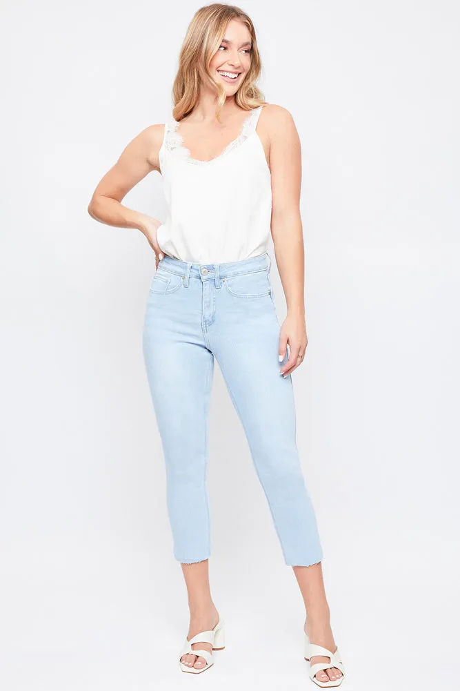 Slim Straight Raw Hem in Bleach by YMI