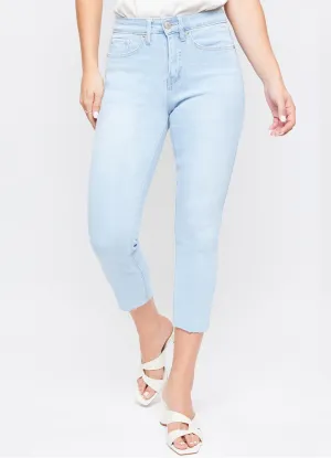 Slim Straight Raw Hem in Bleach by YMI