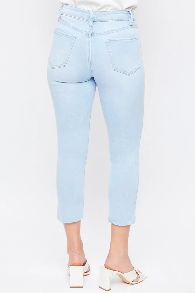 Slim Straight Raw Hem in Bleach by YMI