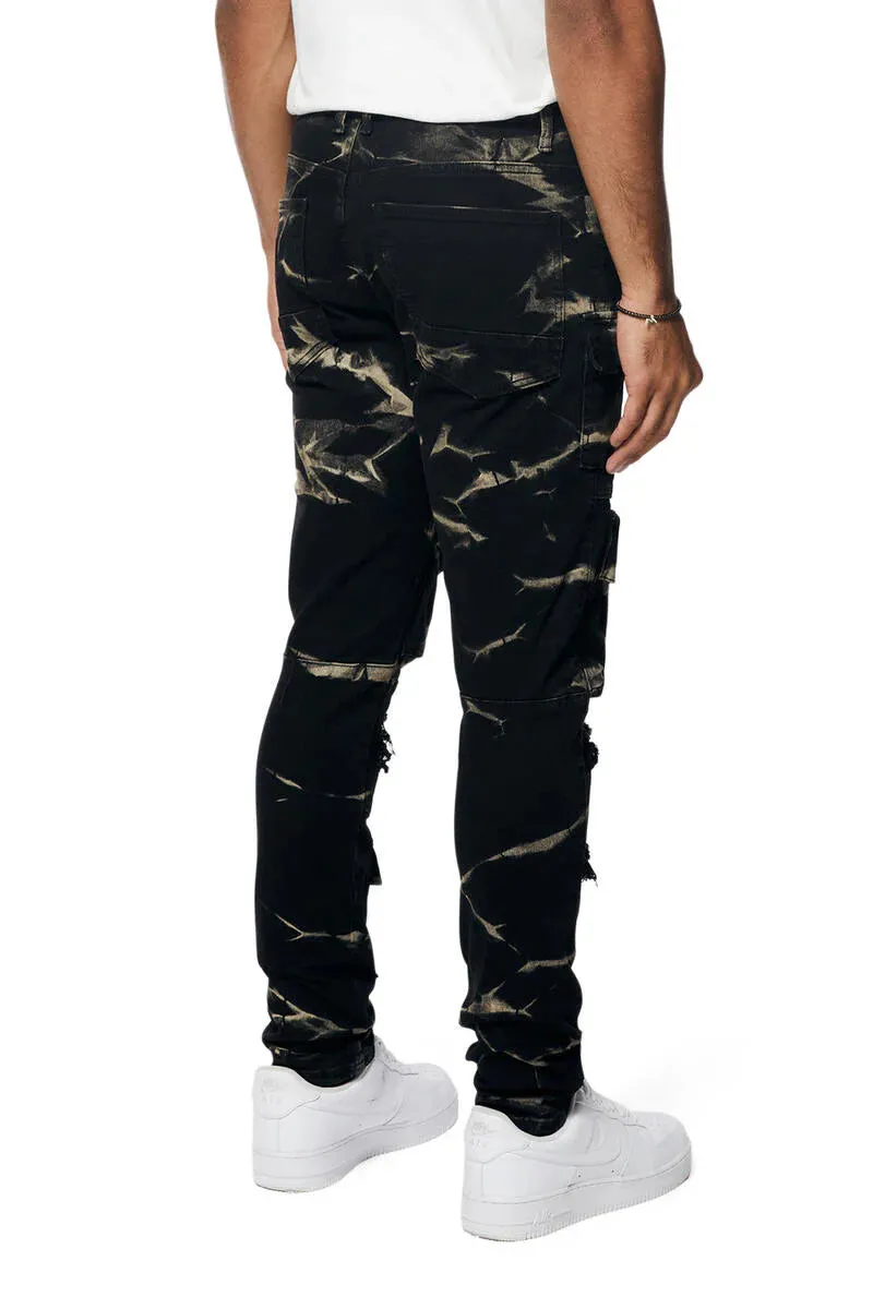 Smoke Rise - Moto Utility Cargo Jeans (Stout)