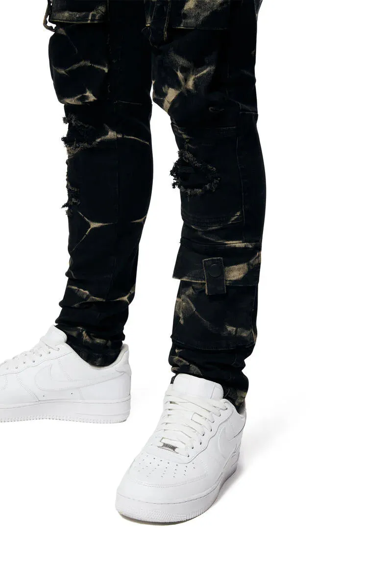 Smoke Rise - Moto Utility Cargo Jeans (Stout)