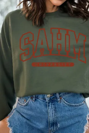Stay At Home Mom University Heavy-weight Crew Sweatshirt
