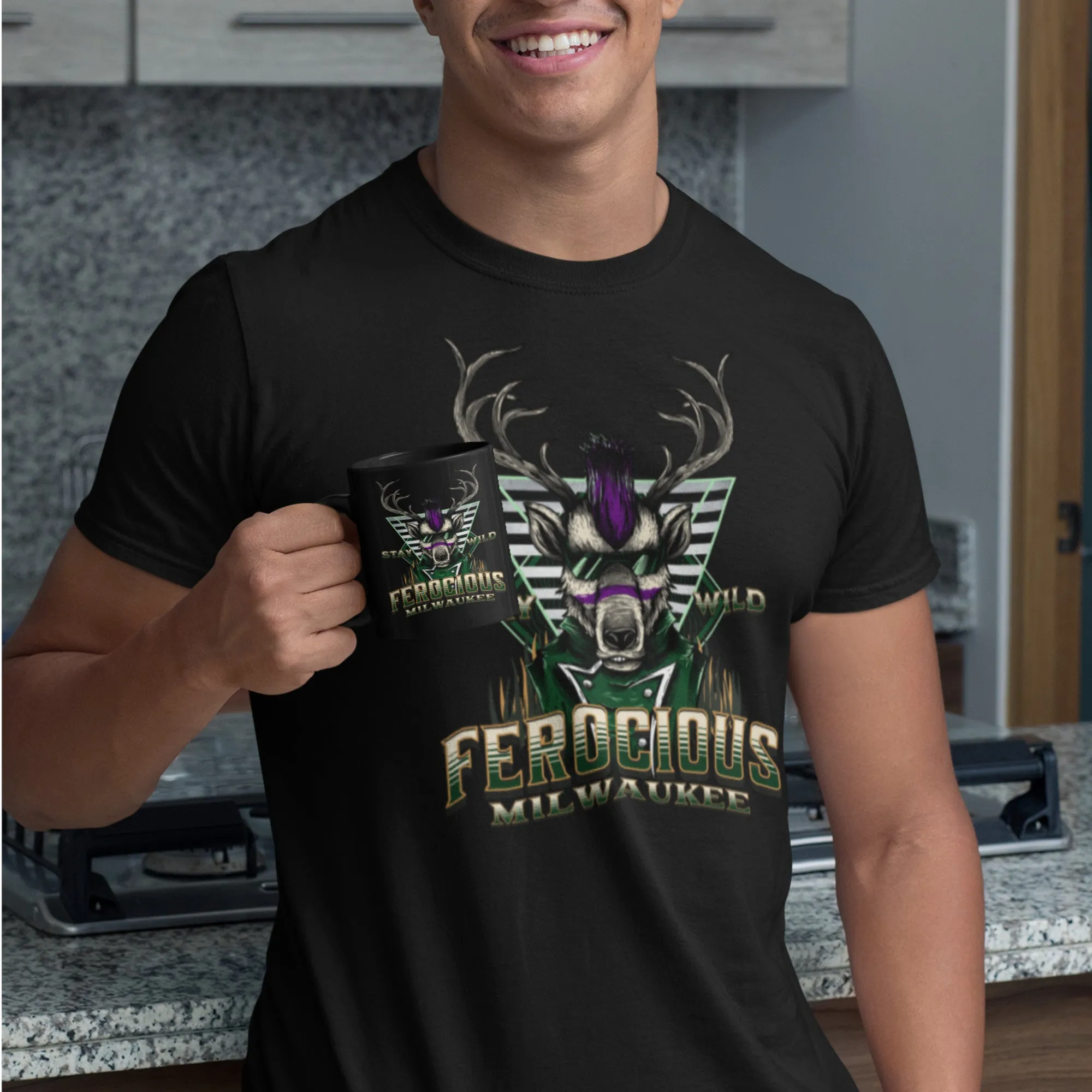 Stay Wild Ferocious Milwaukee Short Sleeve T-Shirt