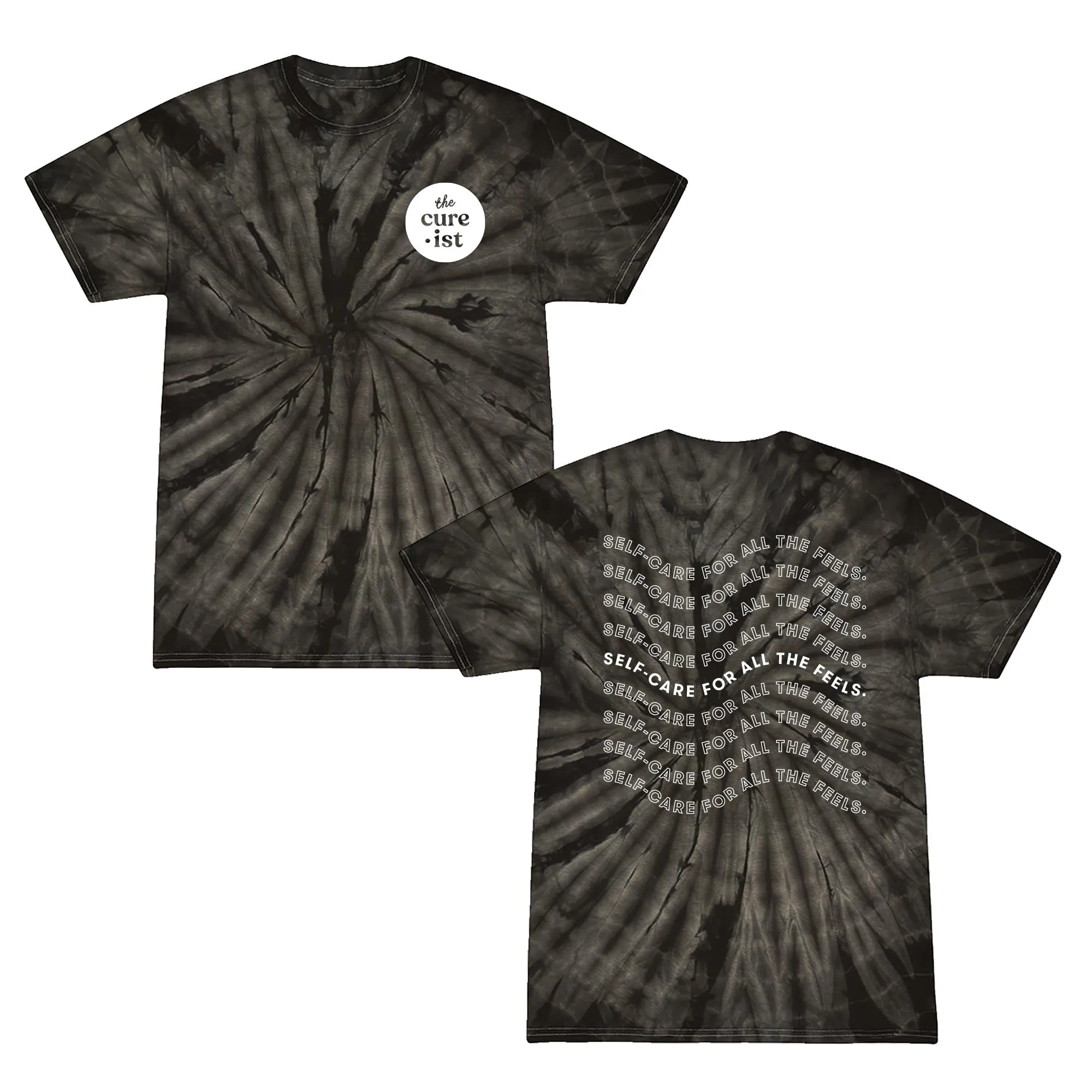 The Cureist Black Tie Dye Tee - Self care for all the feels