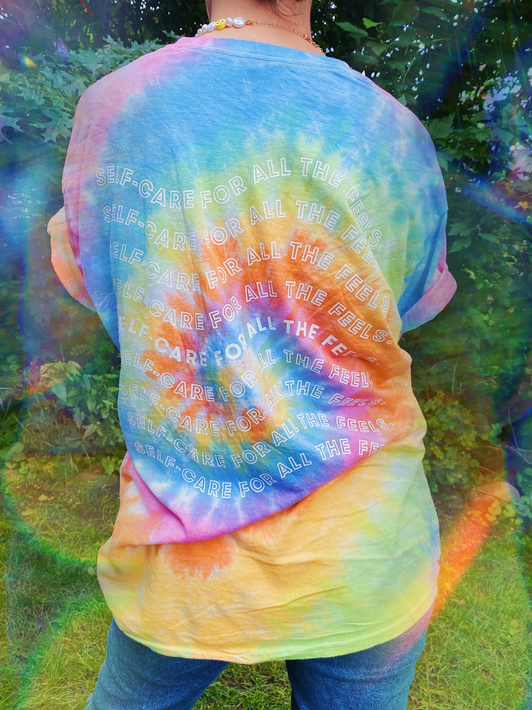 The Cureist Black Tie Dye Tee - Self care for all the feels