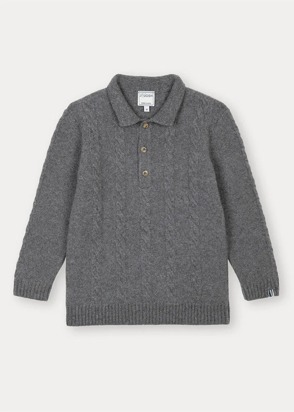The Dark Grey Merino Cashmere Polo
