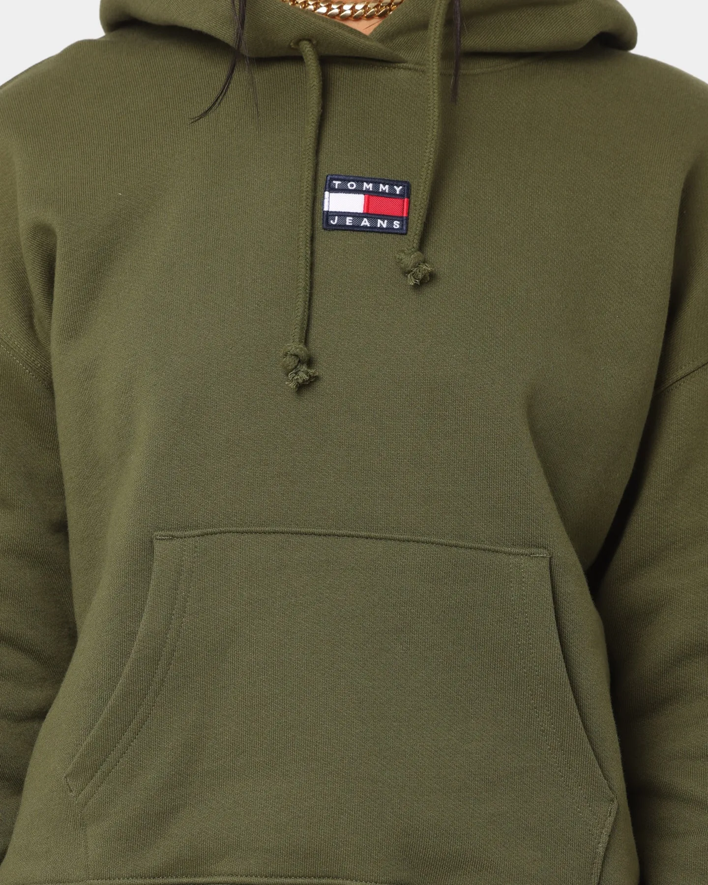 Tommy Jeans Women's Center Badge Hoodie Northwood Olive