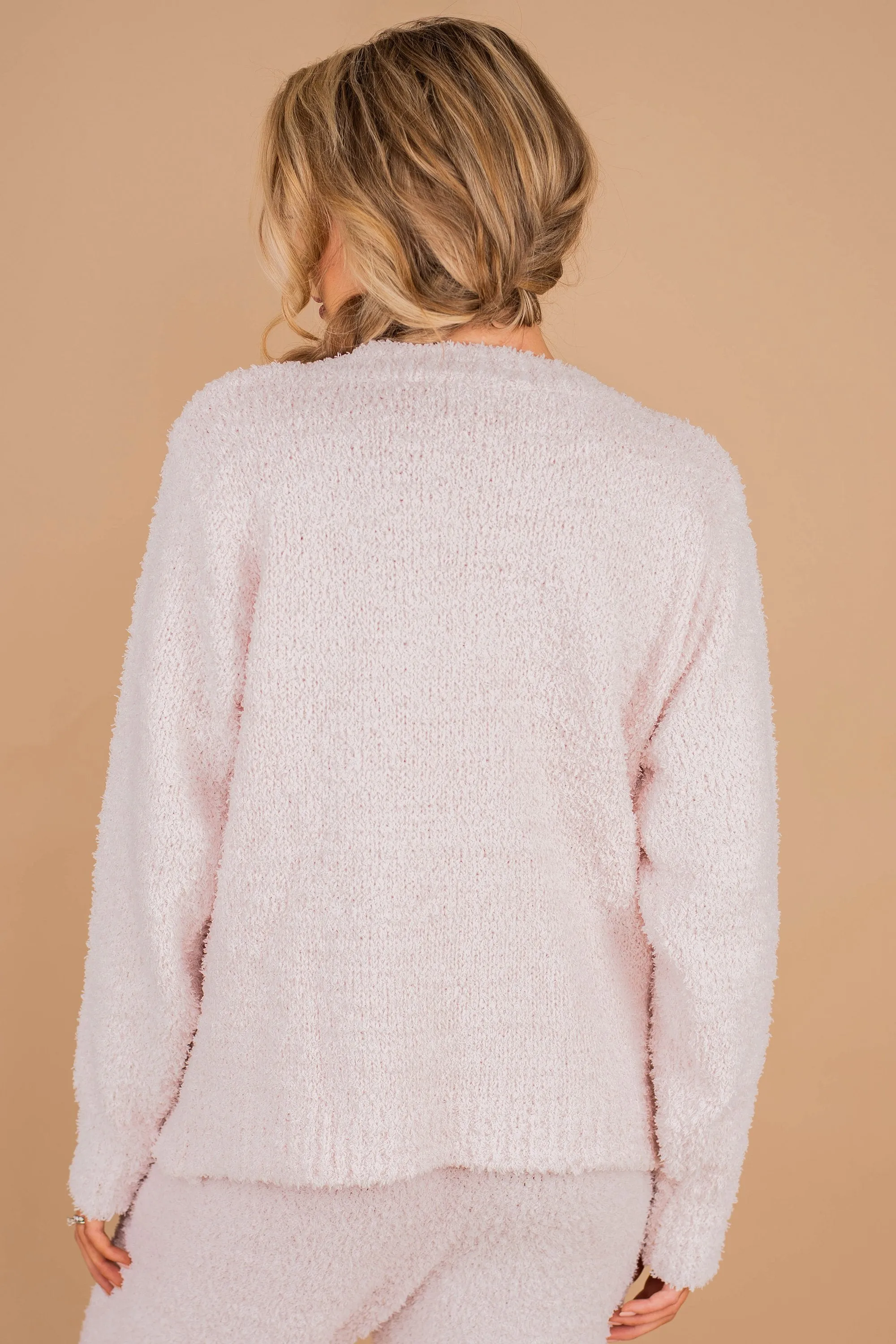 Too Cozy To Care Powder Pink Pullover