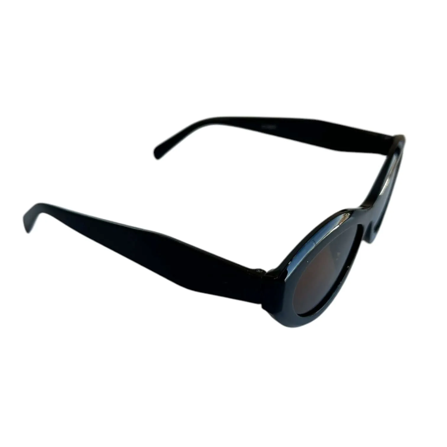 Trendy Oval Sunglasses - Brown