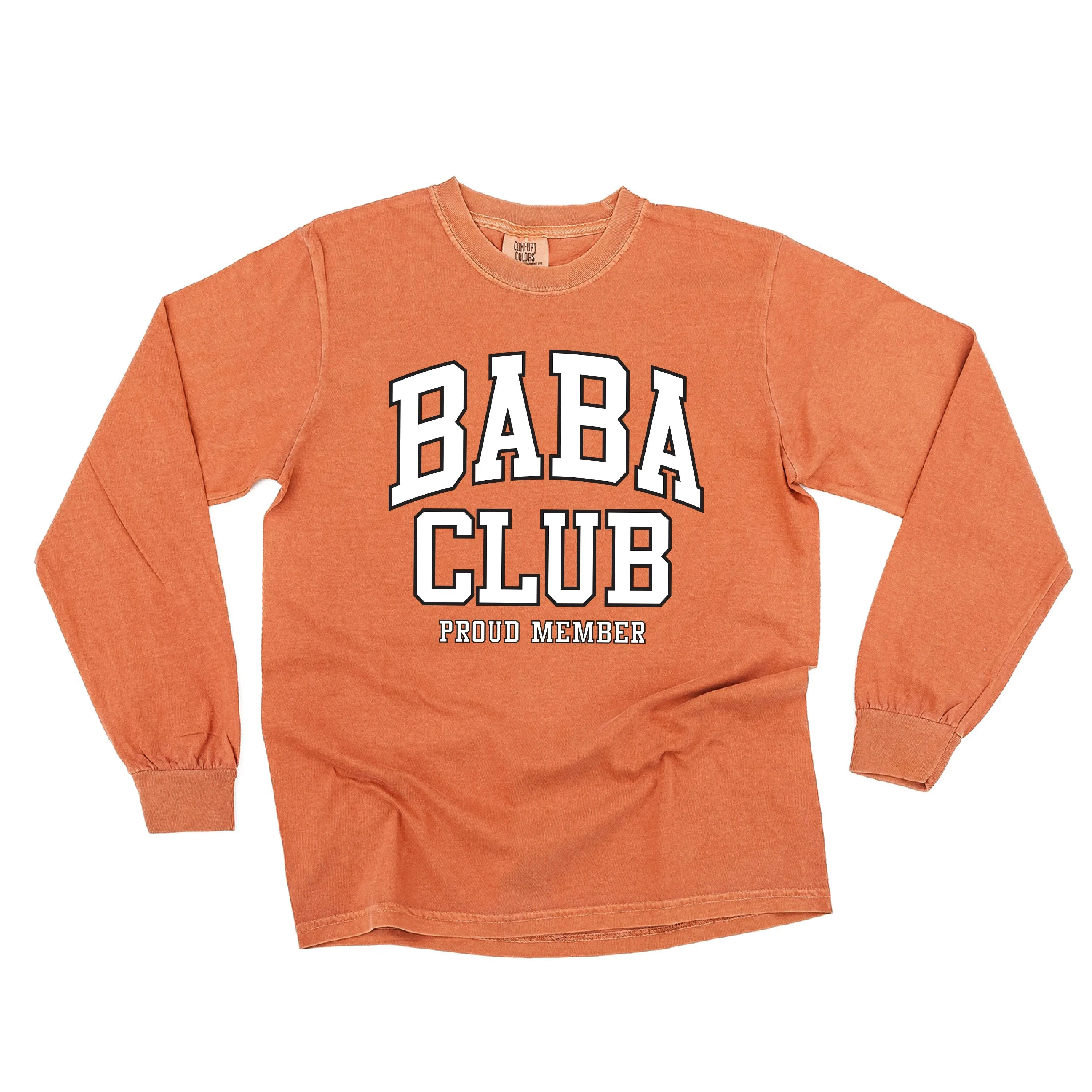 Varsity Style - BABA Club - Proud Member - LONG SLEEVE COMFORT COLORS TEE