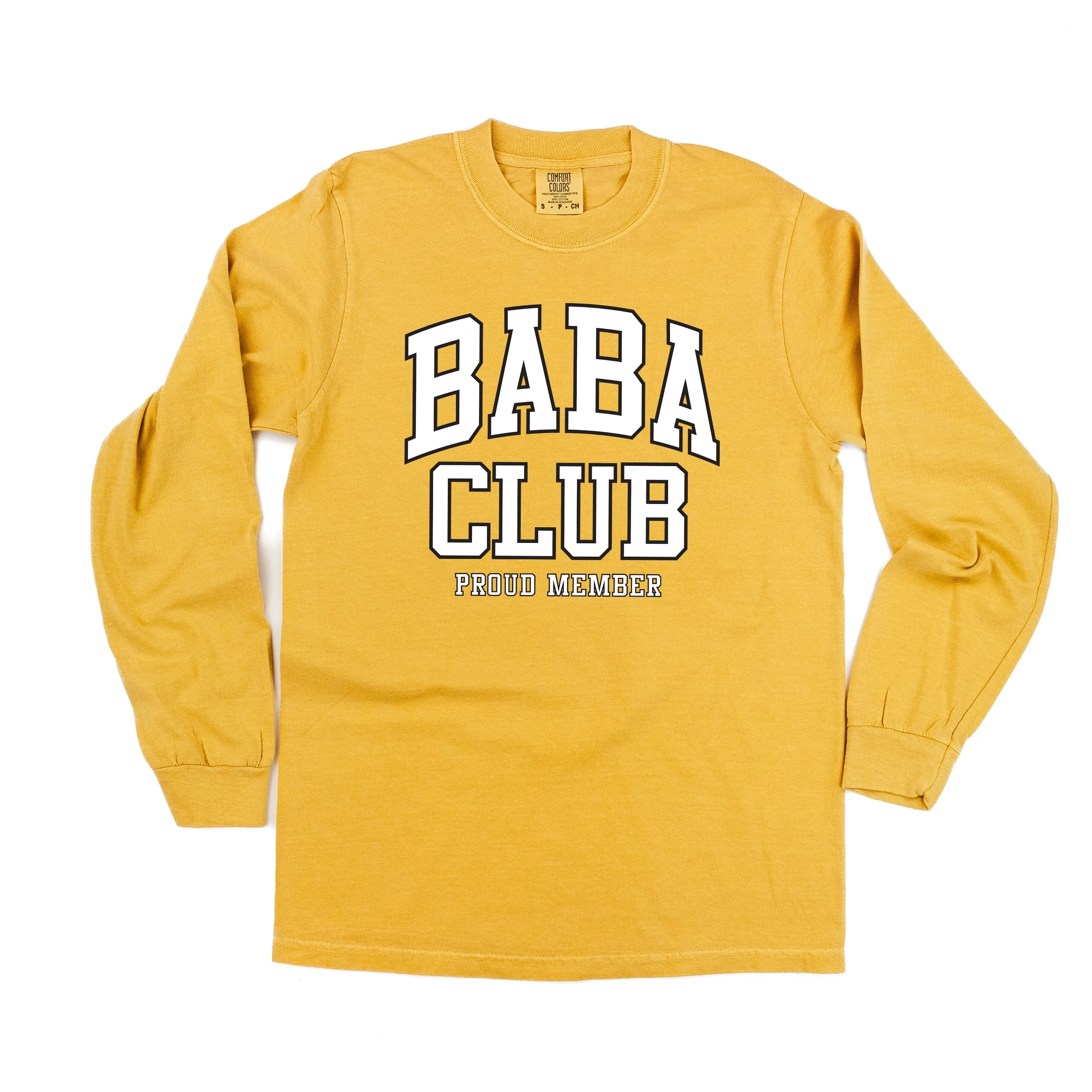 Varsity Style - BABA Club - Proud Member - LONG SLEEVE COMFORT COLORS TEE