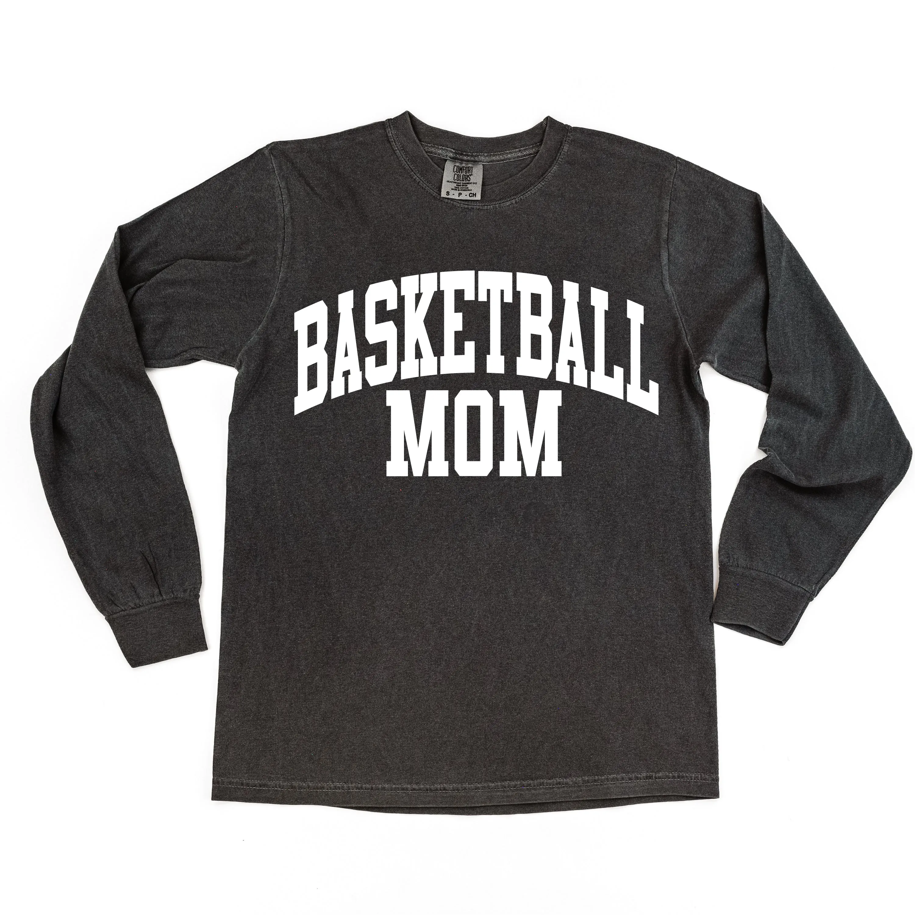 Varsity Style - BASKETBALL MOM - LONG SLEEVE COMFORT COLORS TEE