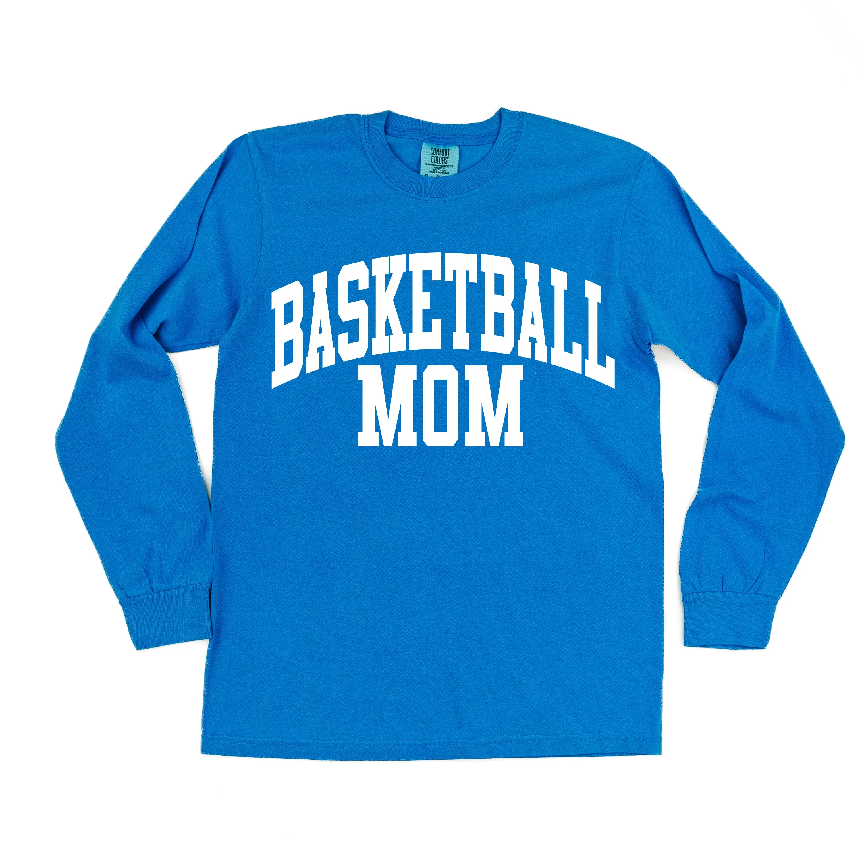 Varsity Style - BASKETBALL MOM - LONG SLEEVE COMFORT COLORS TEE