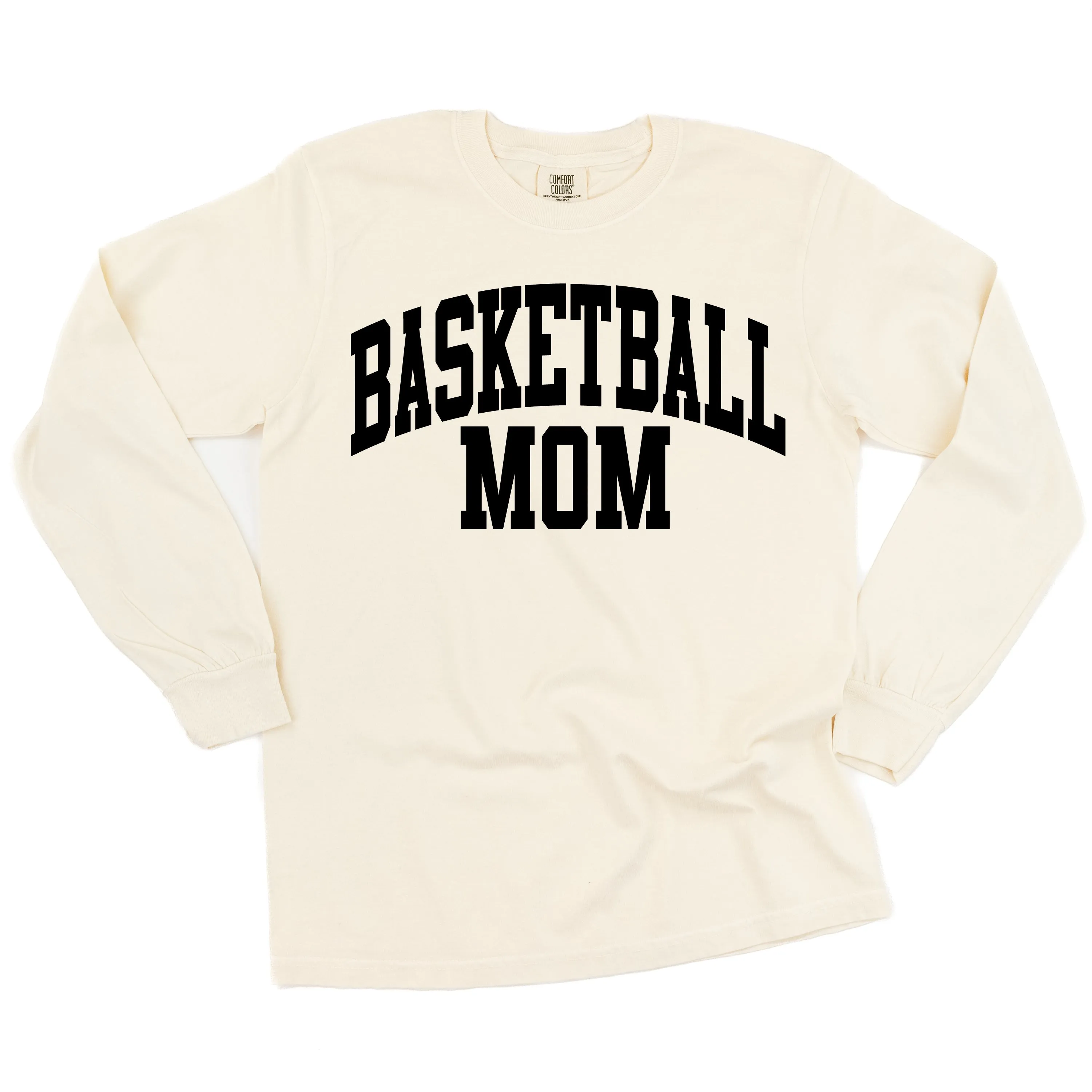Varsity Style - BASKETBALL MOM - LONG SLEEVE COMFORT COLORS TEE