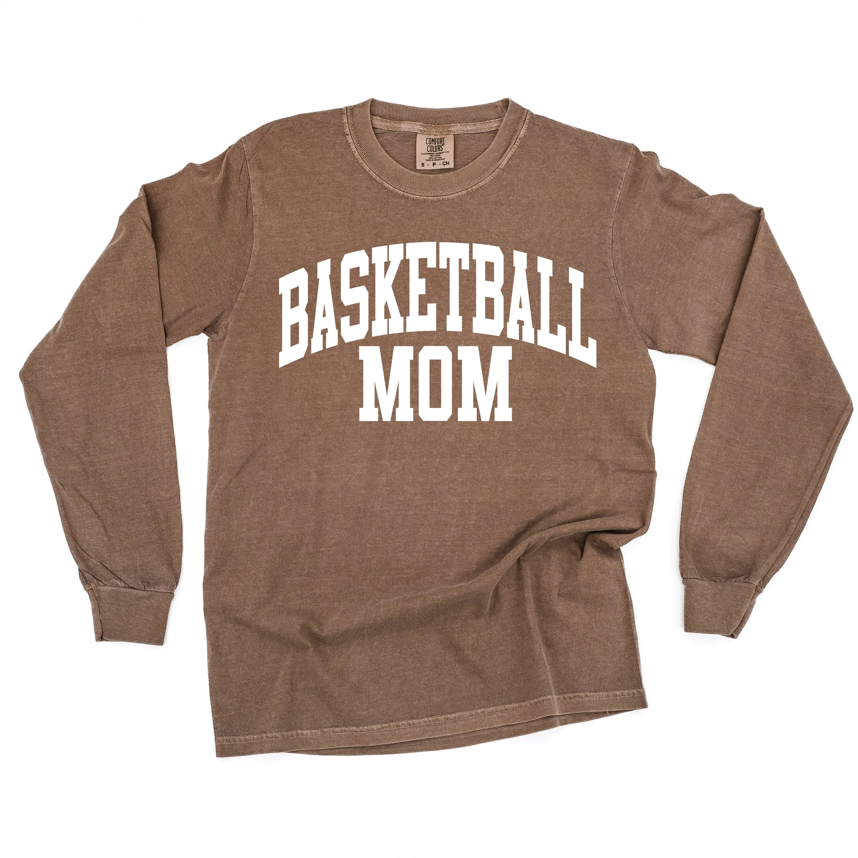 Varsity Style - BASKETBALL MOM - LONG SLEEVE COMFORT COLORS TEE