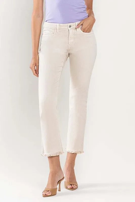 Vervet Mid Rise Crop Straight Jeans